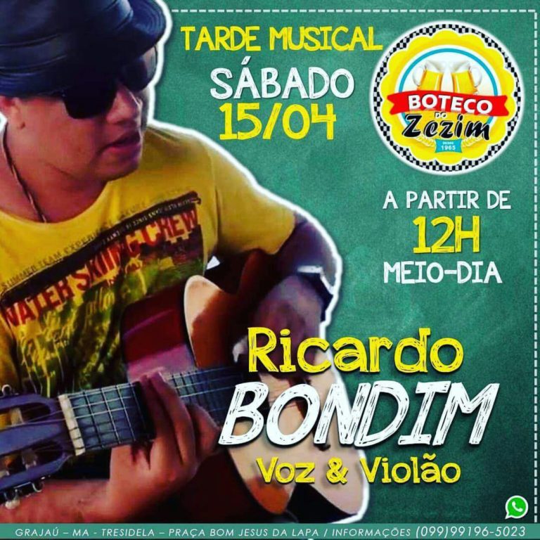 Tarde Musical com Ricardo Bondim no Boteco do Zezinho