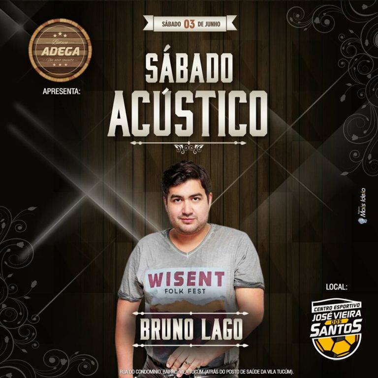 03/06 | Sábado Acústico com Bruno lago na Adega