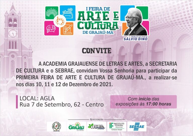 10 a 12.12.2021 1ª Feira de Arte e Cultura de Grajaú-MA