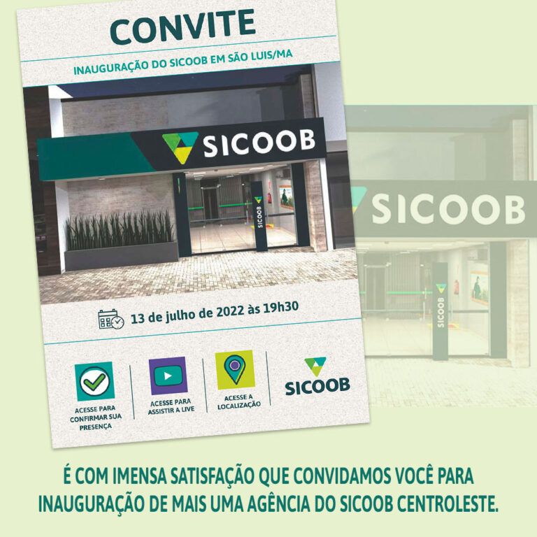 Convite Inauguração do Sicoob no João Paulo em São Luís-MA