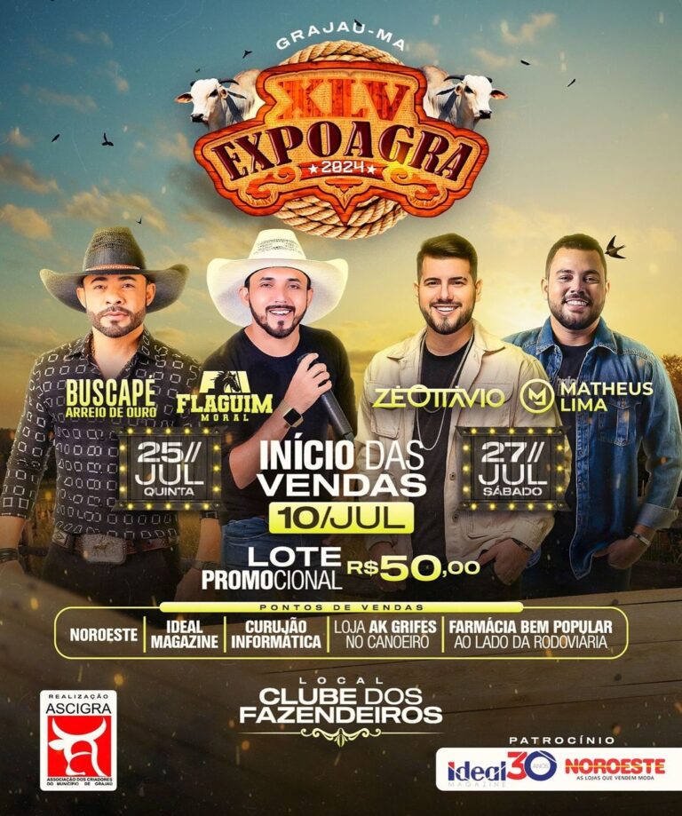 Expoagra 2024: Veja a programação dos shows